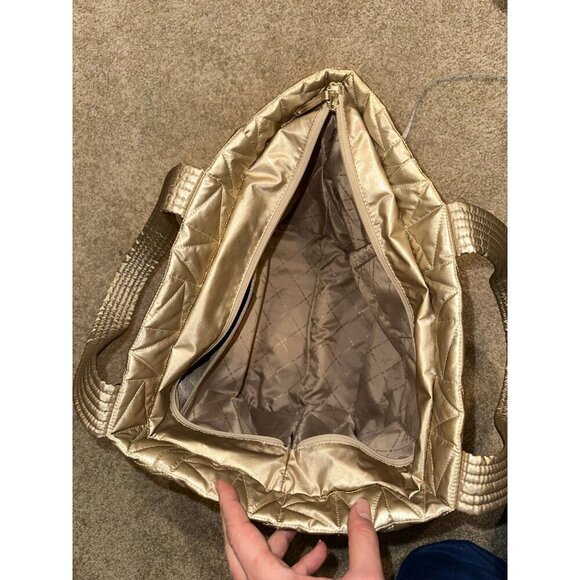 Michael Kors Winnie Quilted Nylon Pale Gold Large Tote - Picture 5 of 11